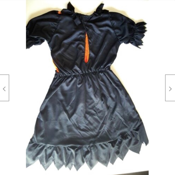 Toddler Halloween Dress Costume Web Witch Orange - Picture 5 of 7